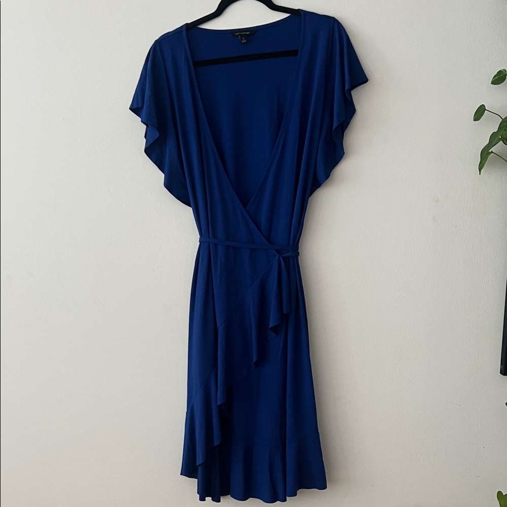 Banana Republic Asymmetrical Dress in Deep Blue